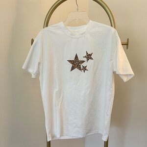 White Star Print T-Shirt